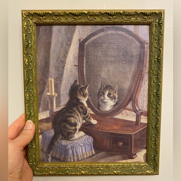 Collectable Frames, "Who's The Fairest of Them All" Cat Picture Frame Home Decor - Picture 4 of 8